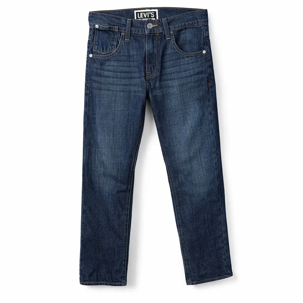 Levis 514 Slim Straight Jeans Mens Dark Wash Blue Denim Flap Pocket Fade‎ 32x29